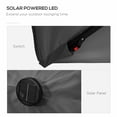 thumbnail image 4 of Outsunny Solar Patio Umbrella with LED and Tilt, Table Umbrella, Dark Grey, 4 of 10