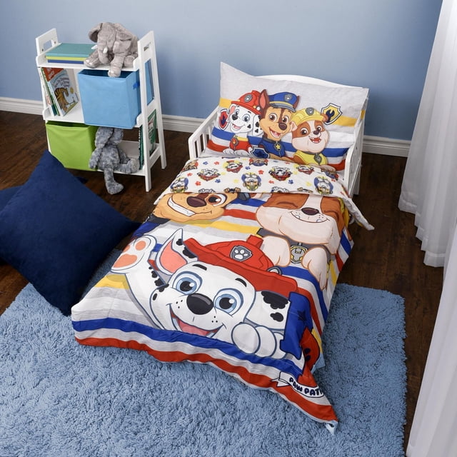 Refurbished Paw Patrol 2-Piece Toddler Bedding Set including Comforter and Pillowcase