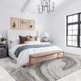 thumbnail image 2 of Abstract Grey Swirl Area Rugs, Ombre Gray Brown Design Carpet, Non Slip Low Pile Washable Indoor Rug for Living Room Bedroom Gameroom Study Office Entrance Foyer 5x6ft, 2 of 8