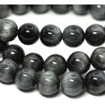 thumbnail image 2 of Bracelet Extensible Unisexe en Perles Rondes de 8 mm en Quartz Oeil de Faucon Naturel, 2 of 3