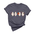 thumbnail image 2 of Cadeaux de la Saint-Valentin T-shirt Décontracté à Manches Courtes et Col Rond pour Femmes avec Imprimé Arbre de Noël, 2 of 6