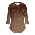 thumbnail image 4 of PEONAVET Haut pour Femmes à Manches 3/3989, Haut Mode Décontracté Imprimé pour Femmes à Manches 3/4, Col Rond, Couvre-Maillot, 4 of 8
