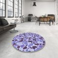 thumbnail image 4 of Ahgly Company Tapis d'Intérieur Lavable en Machine Carré Transitionnel Violet Améthyste Violet, 5 Pieds Carré, 4 of 7