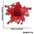 thumbnail image 1 of Christmas Tree Decorations,Christmas Decorations Indoor Christmas Artificial Flowers 16Cm Simulation Flower Accessories Christmas Tree Decoration Christmas Flower Pendant, 1 of 1