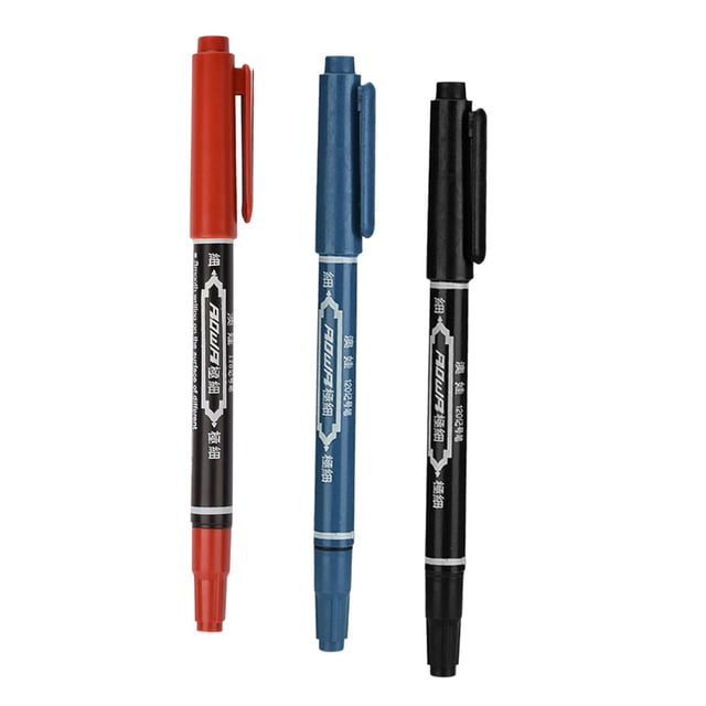 HILABEE 3x Tip Skin Marker Pen Scribe Piercing Pen Supply Body Art Tools