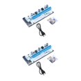 thumbnail image 2 of QualitChoice 1x US PCI Riser Board PCI-E 1x to 16x Extender Adapter GPU Riser Card blue 2Set, 2 of 4