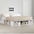 thumbnail image 1 of South Shore Flexible King Storage Platform Bed with Baskets, in Pure White, 1 of 13