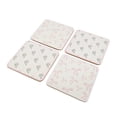 thumbnail image 4 of Holiday Time Maison De Noel Collection Berry Pink Bow Square Cork Coasters, Festive Table Protector Pad, 4-Pack, 4 of 6