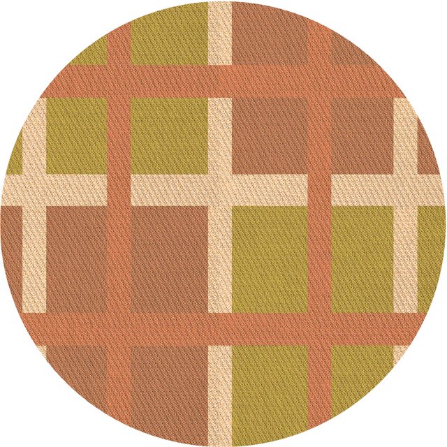 Ahgly Company Tapis d'Intérieur Ronds Transitionnels Orange Lavables à la Machine, 6 Pieds Rond