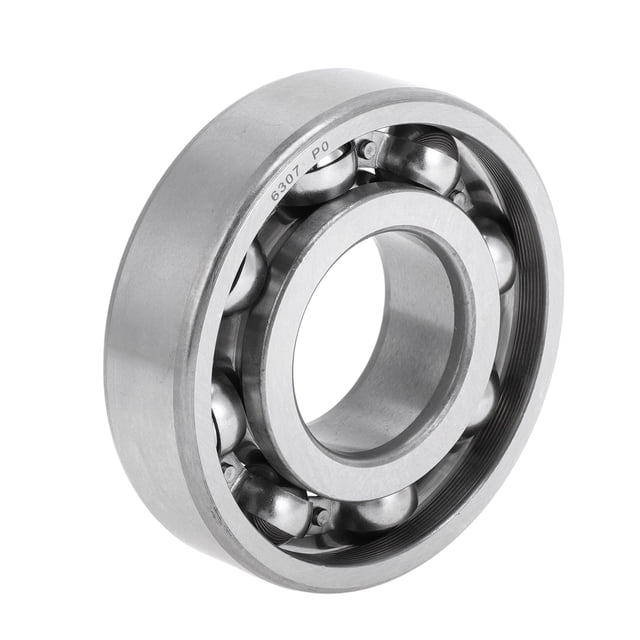 Unique Bargains 6307 Roulements à Billes à Gorge Profonde P0 35x80x21mm Roulements Lubrifiés Type Ouvert Ton Argent Roue de Trottinette Planche à Roulettes