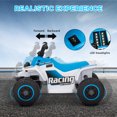 thumbnail image 4 of Qaba 6V Kids ATV Quad, 4 Wheeler Electric Ride on Car w/ Headlights, White, 4 of 10
