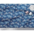 thumbnail image 3 of Soimoi Poly Georgette Fabric Clouds & Bullfinch Bird Fabric Prints by Yard 42 Inch Wide, 3 of 3