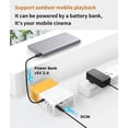 thumbnail image 3 of yeacher YG300 Portable Mini Projector for Home & Outdoor, HD Wall Projection, Blue-White, 400-600 Lumens, 1920x1080 Resolution, LED Light Source, 24-60 Inch Screen, 2W Speaker, 12V/5V Power Supply, 3 of 7