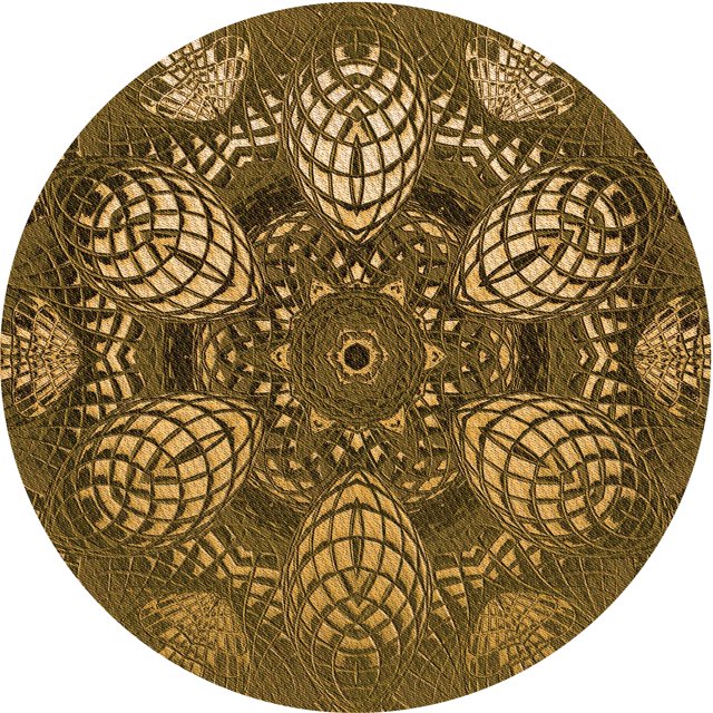 Ahgly Company Tapis Rond Lavable en Machine Intérieur Transitionnel Brun Cannelle, 3 Pieds Rond