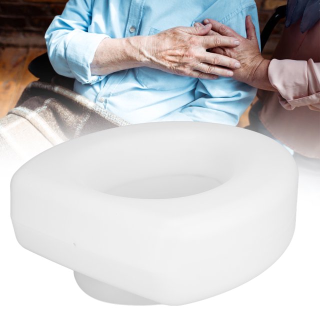Rehausseur de Toilette, Cuvette Portable Blanche Sécuritaire pour Handicapés, Toilette Surélevée pour Salle de Bain