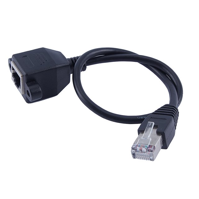 Étendre le Câble Ethernet Mâle au Câble d'Extension Femelle Mâle au Câble Ethernet Femelle Fournit 30cm RJ45 Mâle au Panneau de Vis Femelle Monter l'Extension Ethernet LAN