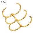 thumbnail image 3 of Unique Bargains 1' Dia. 3 Circle Detachable Metal Binder Rings Loose Leaf Rings, Gold Tone 6 Pack, 3 of 6