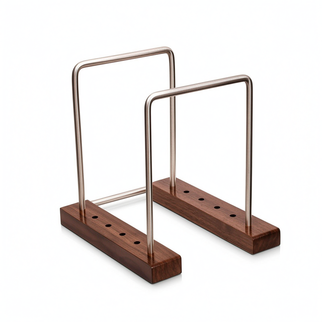 Maytalsory CD Display Rack Record Storage Rack Vinyl Album Display Iron Record Solid Wood Construction Small black