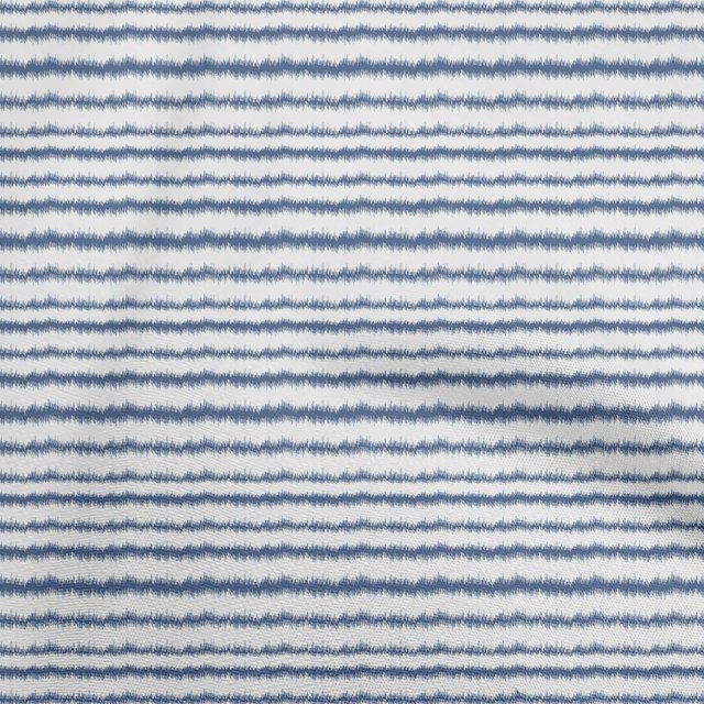 oneOone Rayon Medium Blue Fabric Asian Ikat Craft Projects Decor Fabric Printed By The Yard 56 Inch Wide