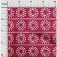 thumbnail image 1 of oneOone Viscose Chiffon Fabric Stripe & Mandala Block Printed Fabric 1 Yard 42 Inch Wide, 1 of 4