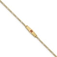 thumbnail image 1 of Bracelet Médical en Or Jaune 14K Forme Diamant Doux Émail Rouge Figaro Link ID, 1 of 1