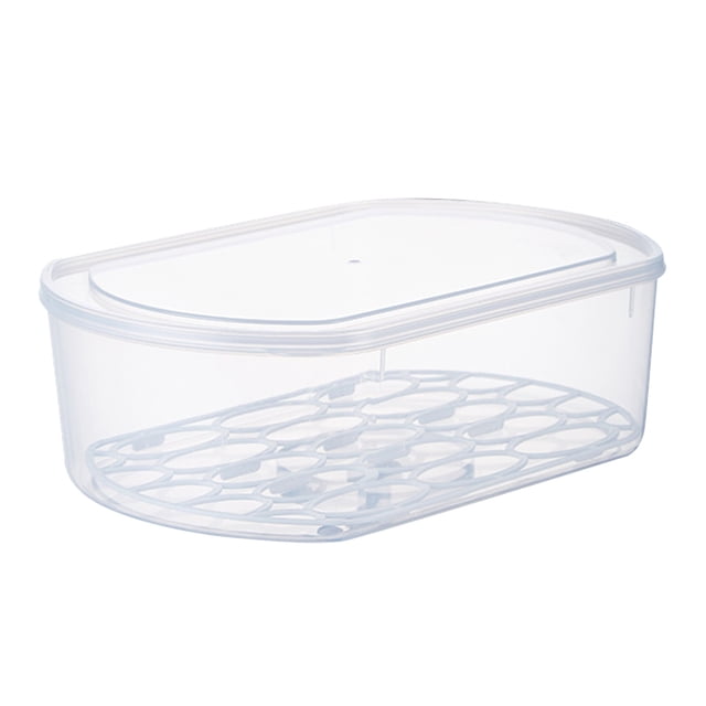 TIELUTT Kitchen Draining Large Medium And Small Fresh Keeping Rectangular Storage with Airtight Lids Airtight Storage Large Container Clear Food Containers Glass Airtight Food Storage Containers