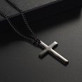 thumbnail image 4 of Collier Croix en Acier Inoxydable pour Hommes Collier Croix en Argent pour Garçon Petite Croix, 4 of 4