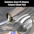 thumbnail image 2 of Unique Bargains 4 Pcs OD 4 Inch 45 Degree SS304 Stainless Steel Exhaust Elbow Pipe for Car Modified Exhaust System, 2 of 7