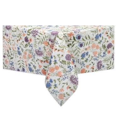 Mainstays PEVA tablecloth, 100% polyester, non-woven flannel backing