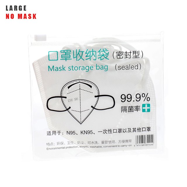 decodeary Sac de Rangement Antipoussière avec Fermeture Éclair Porte-Masque Portable Étui de Rangement Écologique 12.5x13.5cm