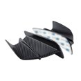 thumbnail image 4 of yeacher Universal Motorcycle Fiber Air Winglets - ABS Black Forged Pattern, Matte/Glossy Finish, 175x92mm, Lightweight Aerodynamic Upgrade, 4 of 7