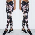 thumbnail image 1 of Maoww Plant printed patchwork mesh tight sports yoga pants, 1 of 1