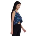 thumbnail image 4 of Moomaya Crop Top à Franges Imprimé pour Femmes, Blouse d'Été Sans Manches à Boutons, 4 of 7