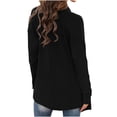 thumbnail image 3 of UPPADA Long Button Down Cardigans for Women Dressy Cardigan Open Front Sweater Open Back Sweatshirts with Pockets Black,XXL, 3 of 6