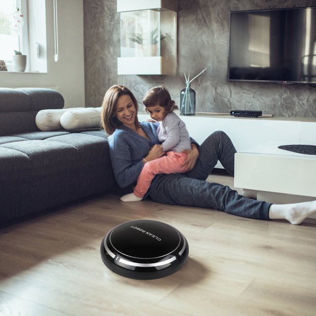 RKSTN Baby Toys Intelligent Fully Automatic Sweeping Robot Cleaning Machine Mini Lazy USB Rechargeable Home Vacuum Cleaner Educational Toys for Toddler Babies