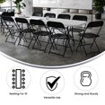 thumbnail image 2 of Ensemble de table repliable de formation / événement en plastique blanc granite de 8 pieds avec 10 chaises pliantes, 2 of 9