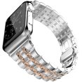 thumbnail image 2 of DAMAIE Compatible With Apple Watch Strap, Strong Stainless Steel Metal Replacement Strap Bracelet, Suitable For Apple Watch3 (Ls 38mm Silver/Rosegold), 2 of 3