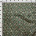 thumbnail image 4 of oneOone Polyester Spandex Teal Green Fabric Floral Craft Projects Decor Fabric Printed By The Yard 56 Inch Wide, 4 of 4