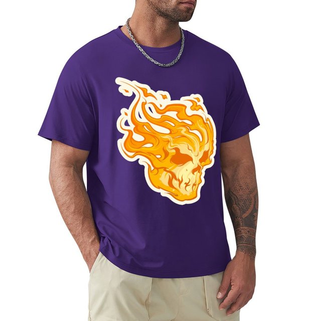 OUSIMEN T-Shirts Skull T-Shirts Graphiques pour Hommes pour Femmes P - 6TG
