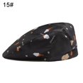 thumbnail image 1 of Unisex Beret Geometric Pattern Duck Mouth Style Men Women Pure Color Short Brim Chef Hat for Baker, 1 of 8