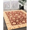 thumbnail image 2 of Ahgly Company Indoor Square Abstract Brown Gold Oriental Area Rugs, 7' Square, 2 of 6