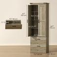 thumbnail image 3 of HOMCOM 67" Tall Kitchen Pantry Cabinet with Adjustable Shelves, Light Ivory, 3 of 10