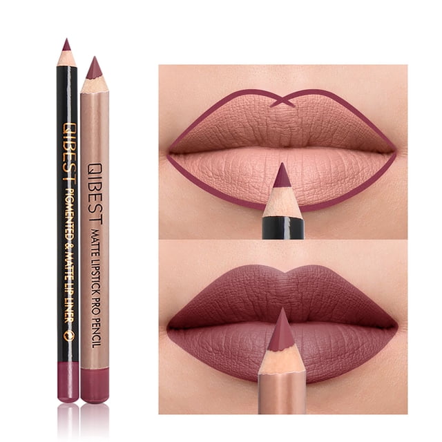 Lipstick Pen + Lip Liner Set Matte Waterproof Lipstick Lip Liner Lip Pencil, Color Lipstick