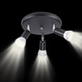thumbnail image 2 of 3 Way Round Plate Ceiling Spotlight Cabinet Rotatable LED Light Bulbs Home Lighting Warm White Light, 2 of 9