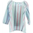 thumbnail image 1 of Lemon Way Blouse Paysanne Brodée Bleue L Nouveau 648-415, 1 of 2