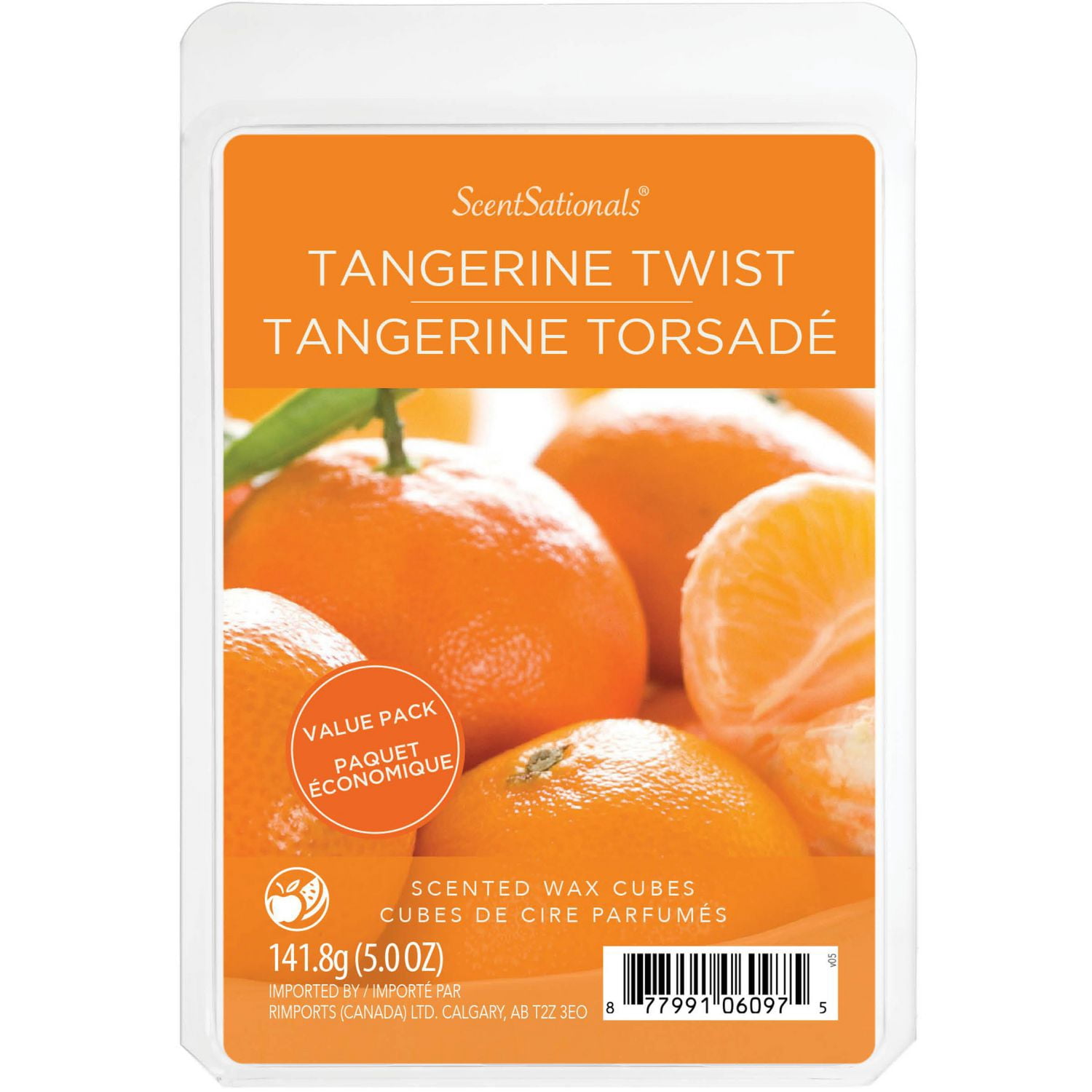 Cubes de cire parfumée ScentSationals Paquet économique - Torsade mandarine