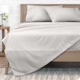 thumbnail image 1 of Bare Home Ultra-Soft Sheet Set - Premium 1800 Collection - Deep Pockets - 4-Pieces - California King, Pinstripe - Stone/White, 1 of 8