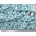 thumbnail image 2 of Soimoi Polyester Crepe Fabric Floral & Leopard Animal Skin Printed Craft Fabric by The Yard 42 Inch Wide, 2 of 3