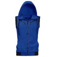 thumbnail image 2 of INSPIRE CHIC Men's Kangaroo Pocket Zip Up Drawstring Hoodie Vest, 2 of 7