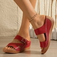 thumbnail image 3 of Womens Orthopedic Platform Slides Sandals 2025 Fashion Leopard Buckle Arch Support Wedge Dress Slip on, 3 of 6